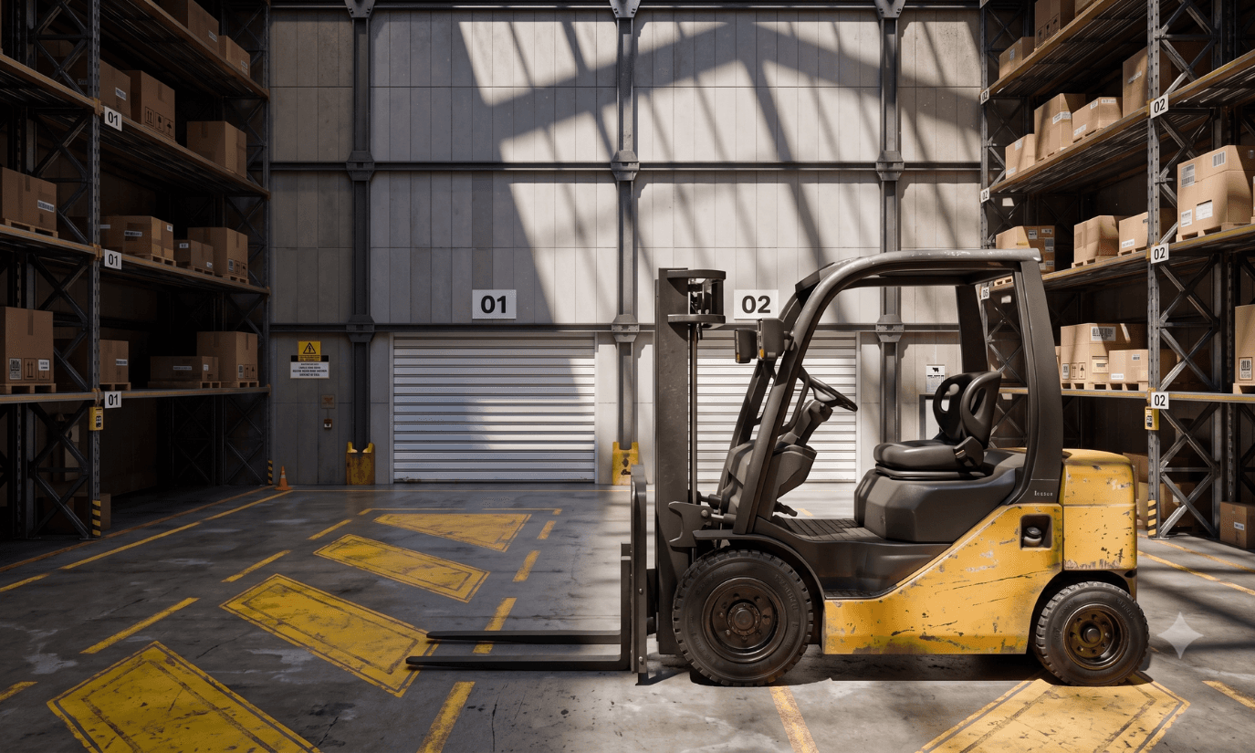 Warehouse racking and export-ready inventory